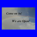 Restaurant supplies Rainbow Open Sign posters