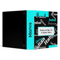 Restaurant take out Menu Binder