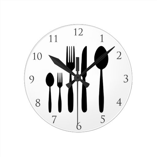 Restaurant Wall Clock with Numbers Zazzle