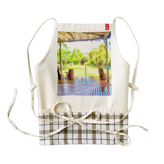 Restaurant with a view zazzle HEART apron