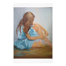 resting ballet dancer cinderella stationery