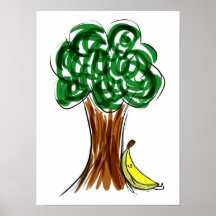 Resting banana poster