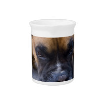Resting Boxer Dog Pitcher