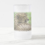 Resting Cheetah Frosted Beer Mug