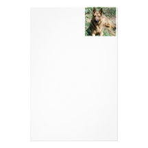 Resting German Shepherd Personalized Stationery