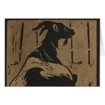 Resting Goat Greeting Cards
