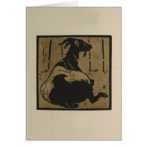 Resting Goat Greeting Card