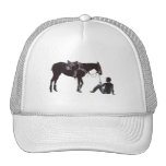 Resting Horse and Rider Plain Hat