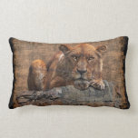 Resting Lion African Wildlife Art Mojo Pillow