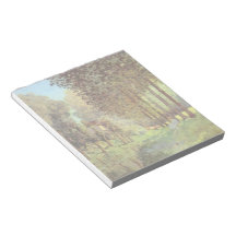 Resting on the river bank by Alfred Sisley Memo Pad