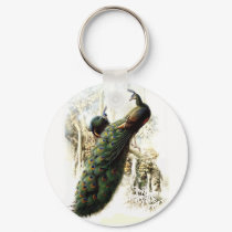 Resting Peacocks keychains