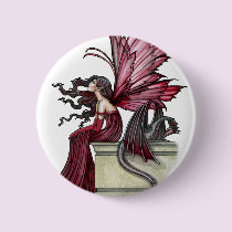 Restless Ruby Gothic Red Fairy and Dragon buttons