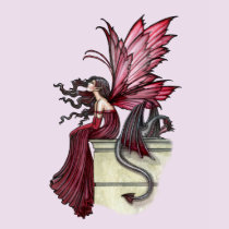 Restless Ruby Gothic Red Fairy and Dragon t-shirts