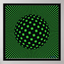 Restless Twisting Globe Print