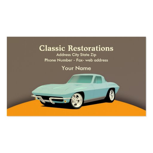 RestoMod Business Card Templates (front side)