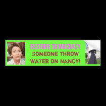 Restore Democracy Throw H20 on Ninny! bumper stickers by murphycd2 Restore Democracy Throw H20 on Ninny! bumper stickers