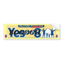 Restore IDIOCY, BOOOOO, Vote No on Prop 8 bumper stickers