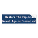 Restore Republic Bumper Sticker bumper stickers by hqbumperstickers Restore Republic Bumper Sticker bumper stickers