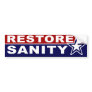 Restore Sanity Bumper Sticker