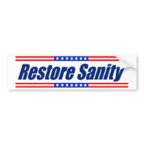 Restore Sanity Bumper Stickers