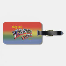 Restore the Jersey Shore luggage tag