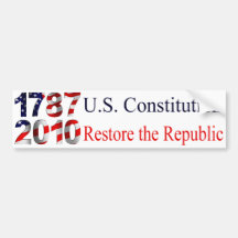 Restore the Republic bumper sticker