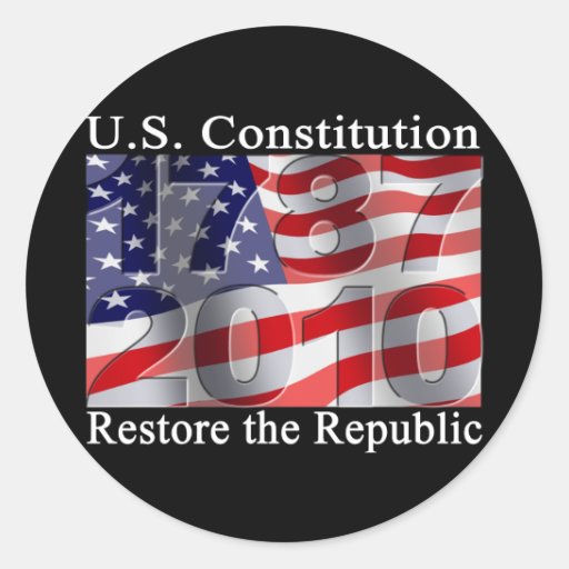 Restore the Republic stickers Zazzle