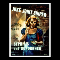 RESTORED "Juke Joint Sniper" WWII Health Poster posters