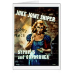 RESTORED "Juke Joint Sniper" WWII Health Poster cards
