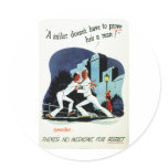 RESTORED "No medicine for..." WWII Health Poster stickers