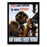 RESTORED "You can't afford to miss, either" bonds postcards