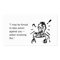 Restraining Order business cards by sbspalding Restraining Order business cards