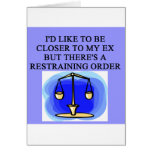 restraining order divorce joke card