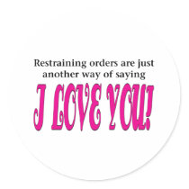 Restraining orders stickers by Dynomoose Restraining orders stickers