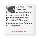 Resume advice magnet