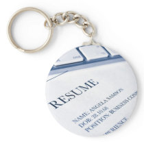 resume or cv job application keychain