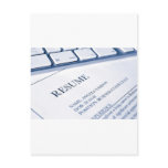 resume or cv job application post card