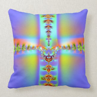 Resurrection Cross Fractal Pillows