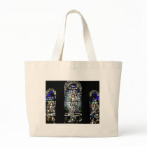 Resurrection of Jesus Stained Glass Window Tote Bags