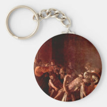 Resurrection of Lazarus by Caravaggio Key Chain