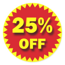 RETAIL BADGE - 25% OFF stickers by dgpaulart RETAIL BADGE - 25% OFF stickers
