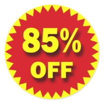 RETAIL SALE BADGE - 85% OFF stickers by dgpaulart RETAIL SALE BADGE - 85% OFF stickers