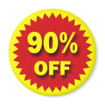 RETAIL SALE BADGE - 90% OFF magnets