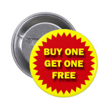 RETAIL SALE BADGE - BUY ONE GET ONE FREE PIN