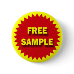 RETAIL SALE BADGE - FREE SAMPLE buttons
