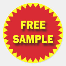 RETAIL SALE BADGE - FREE SAMPLE STICKERS