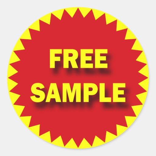 RETAIL SALE BADGE FREE SAMPLE CLASSIC ROUND STICKER Zazzle