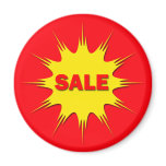 RETAIL SALE BADGE REFRIGERATOR MAGNET