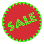 RETAIL SALE LABEL ROUND STICKER
