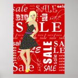 Retail Sale Poster Fashion Blonde Woman posters